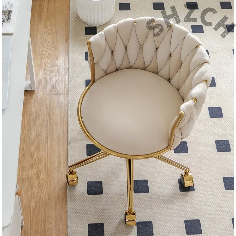 Beauty Makeup Table - Ergonomischer Samt-Polsterstuhl für den Einsatz im