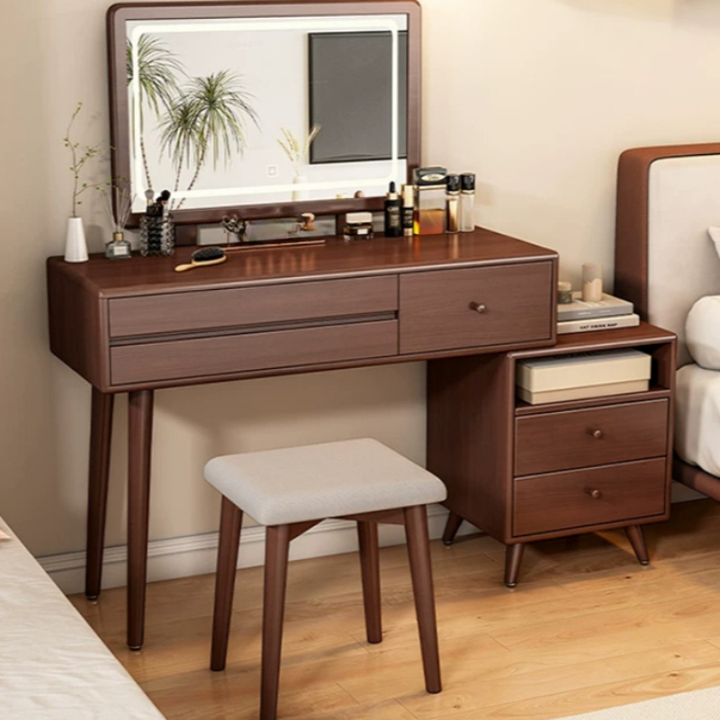 Beauty Makeup Table - Schöne Haushalts-Schminktische, Luxus-Spiegel mit Stauraum, Holz-Schminktische,