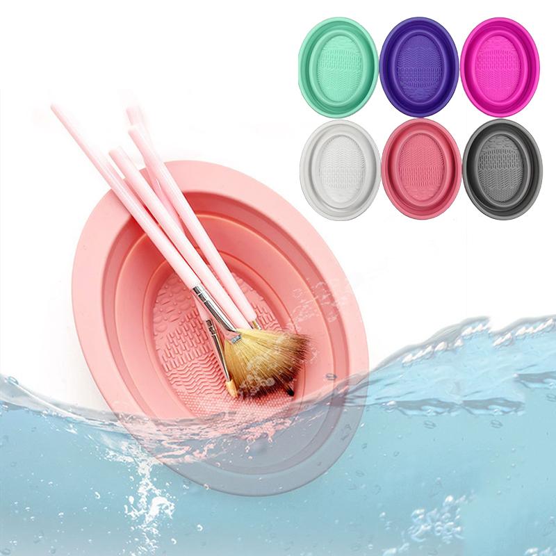 Beauty Zone Makeup - Z. Weiche Silikon-Make-up-Pinsel-Reinigungsmatte, Faltbare Puderquasten-Reinigungsschale, Lidschattenpinsel-Waschmatte,