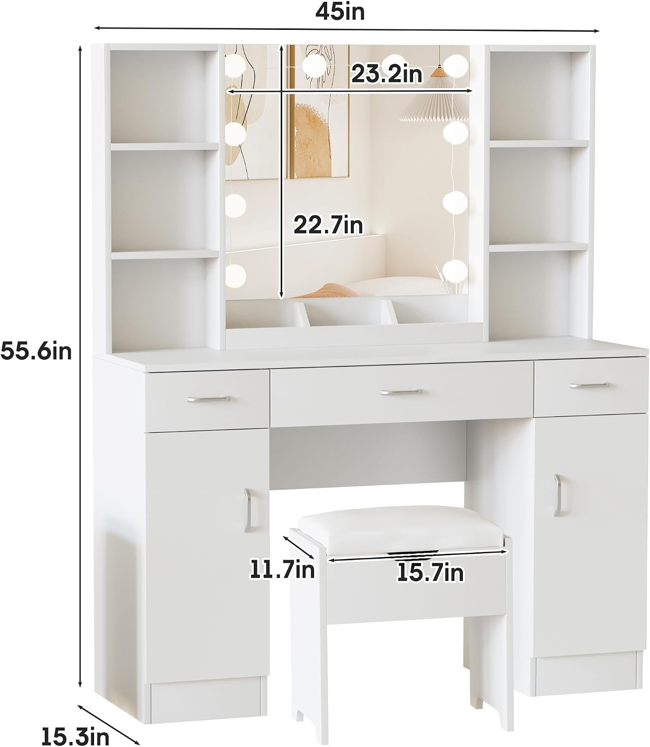 Schminktisch mit Beleuchtetem  – Beauty Makeup Table Bewertung und Preis