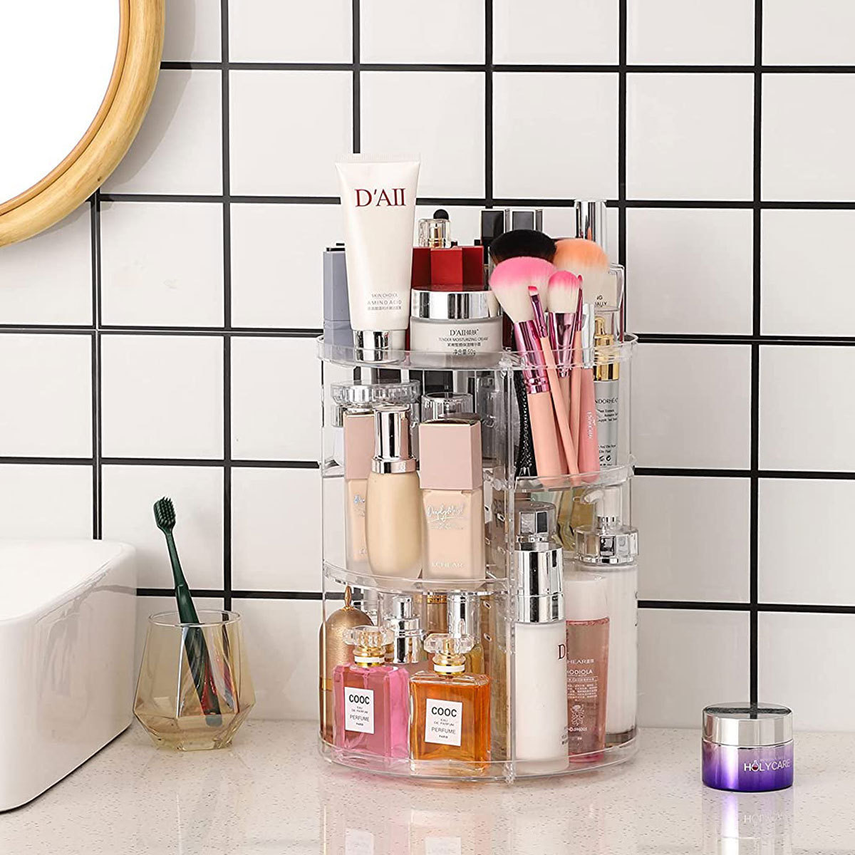 360-Grad drehbares Kosmetik-Au – Beauty Makeup Table Bewertung und Preis
