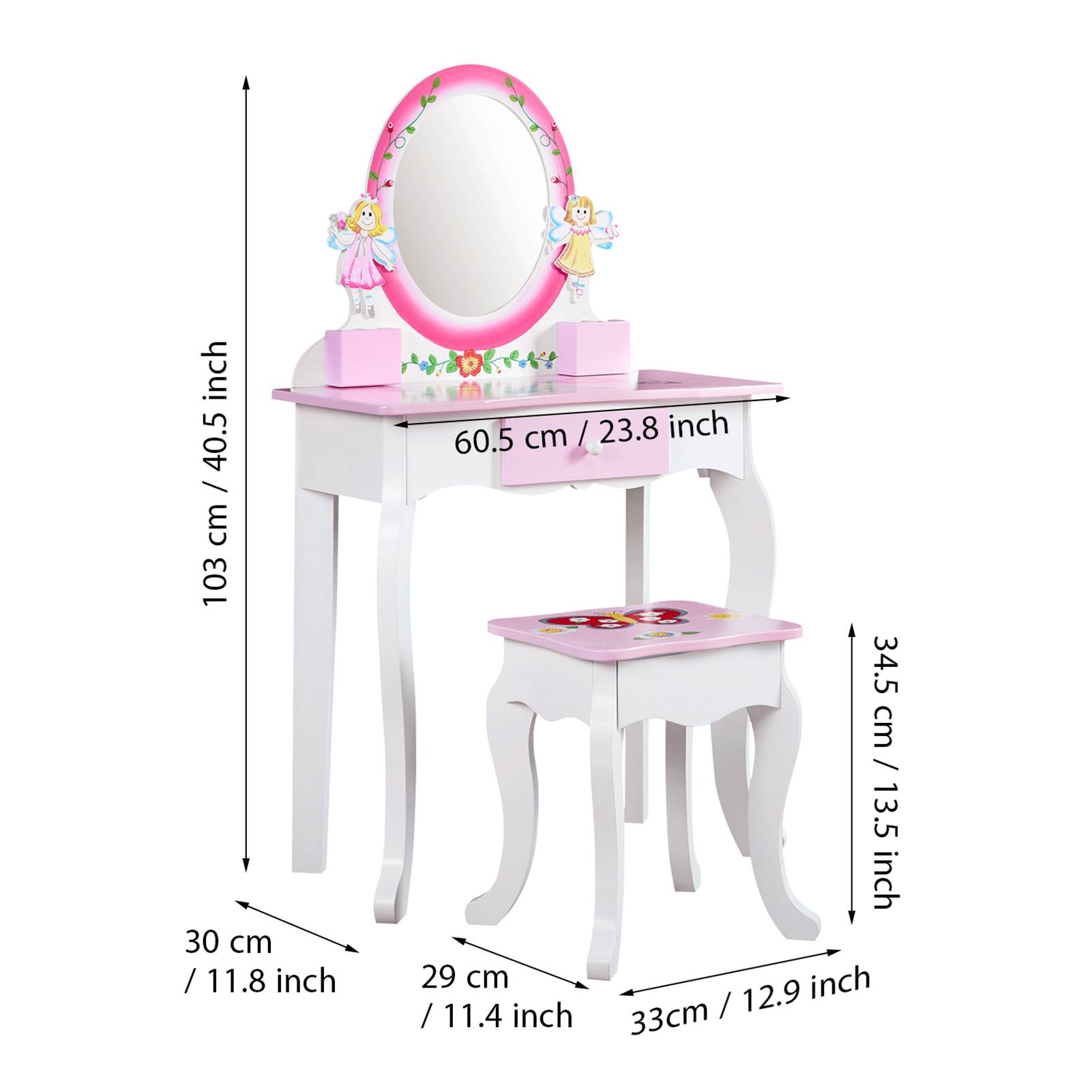 Kinder-Schminktisch-Set mit Bl – Beauty Makeup Table Bewertung und Preis