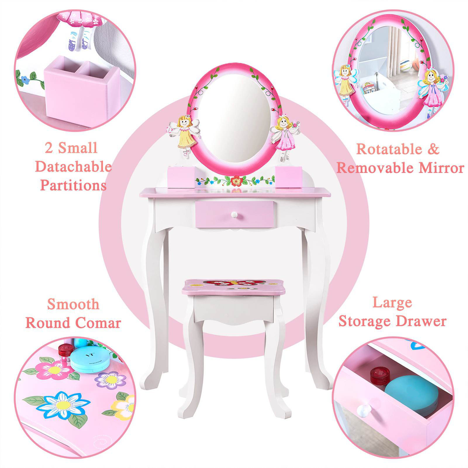 Kinder-Schminktisch-Set mit Bl – Beauty Makeup Table Bewertung und Preis