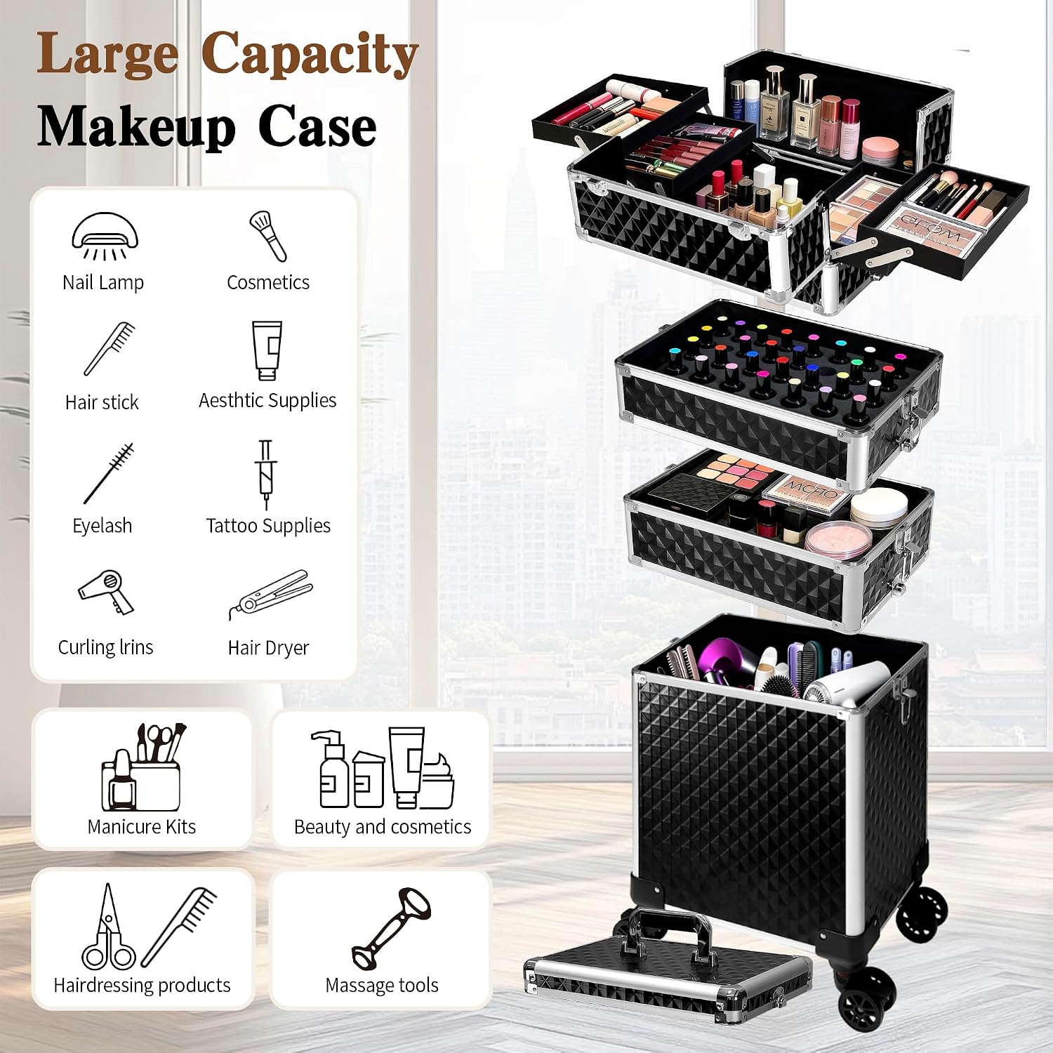 Rollender Make-up-Koffer, Kosm – Beauty With Makeup Bewertung und Preis