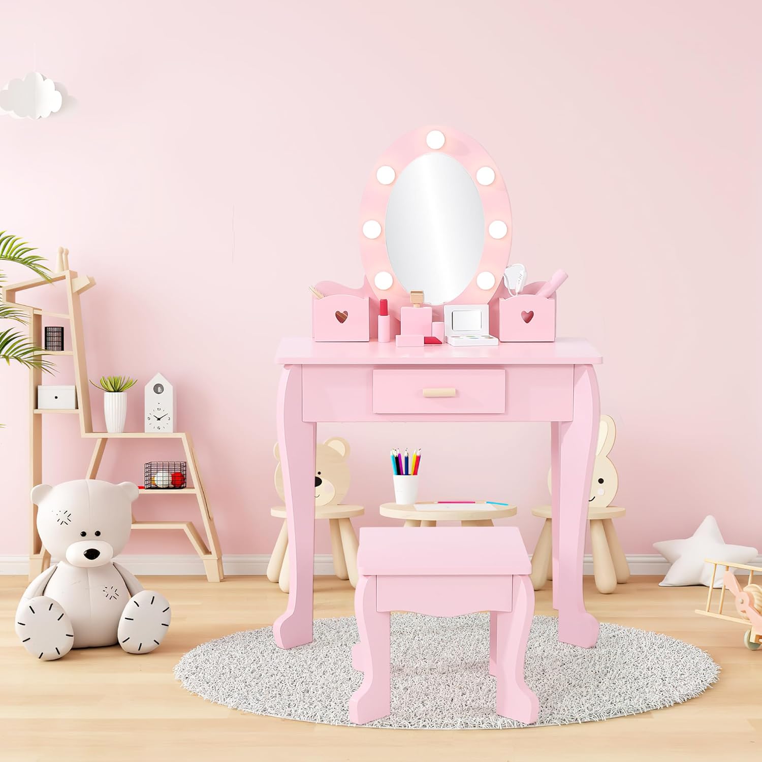 Kinder-Schminktisch und Hocker – Beauty Makeup Table Bewertung und Preis
