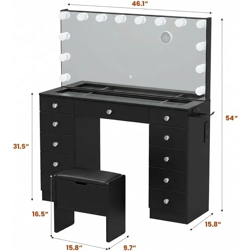 46 LED-beleuchteter Schminktis – Beauty Makeup Table Bewertung und Preis