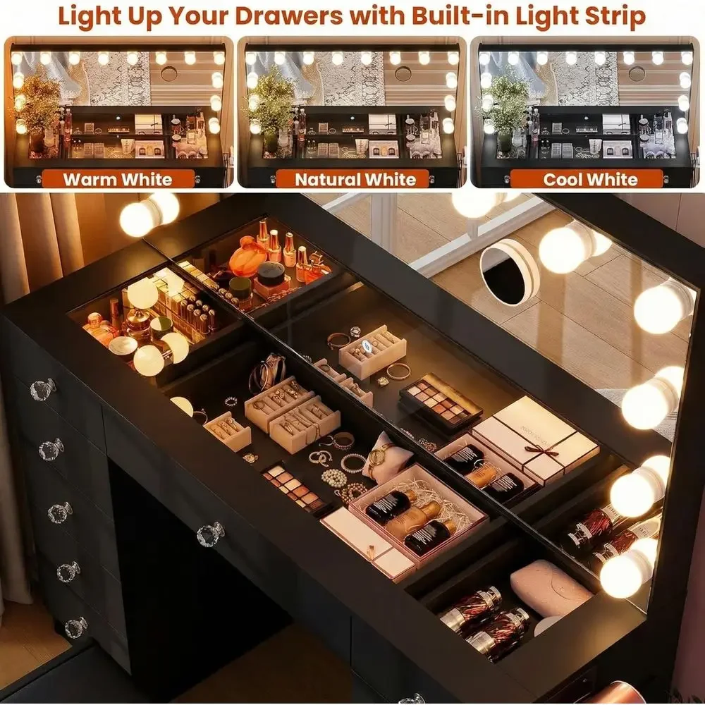46 LED-beleuchteter Schminktis – Beauty Makeup Table Bewertung und Preis
