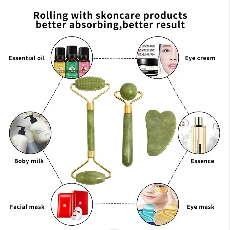 Natürliche Jade Roller Gesicht – Jade Roller Gua Sha Bewertung und Preis