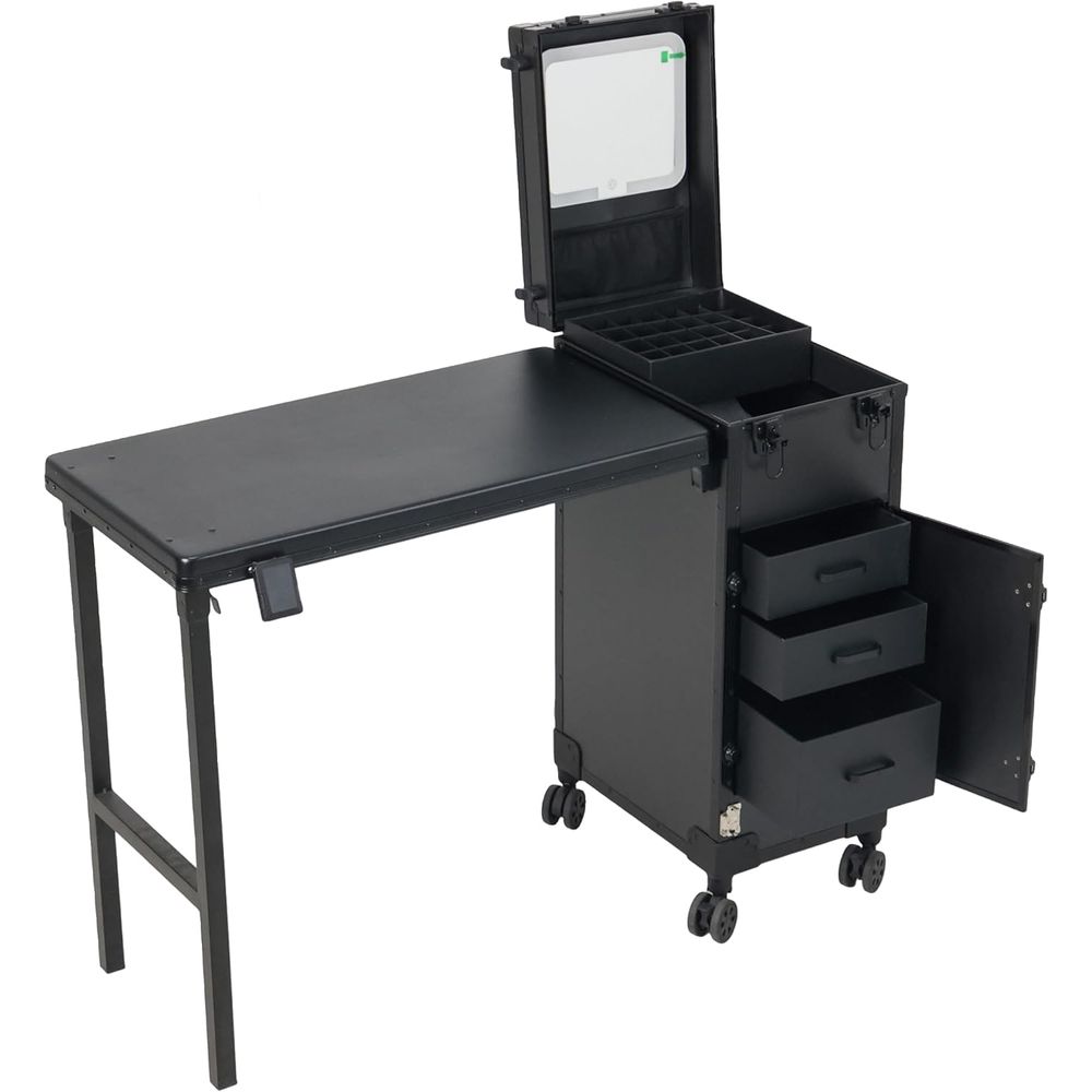 Tragbarer Nagelkunsttisch mit  – Beauty Makeup Table Bewertung und Preis