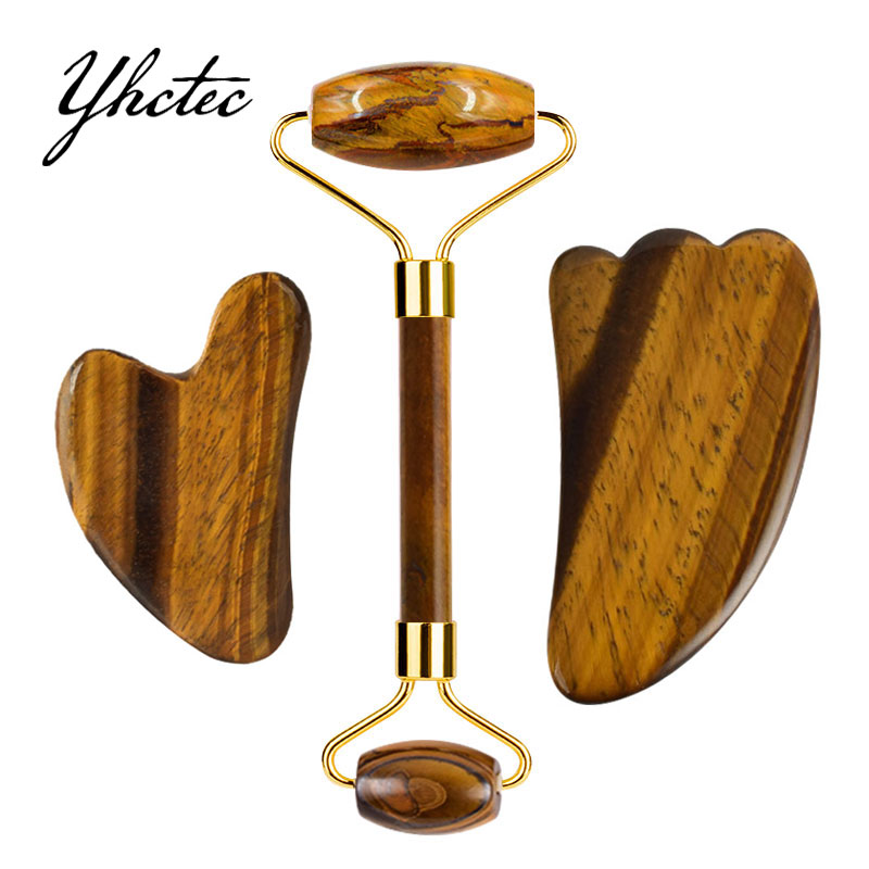 Natürliche Tigerauge Stein Gou – Jade Roller Gua Sha Bewertung und Preis